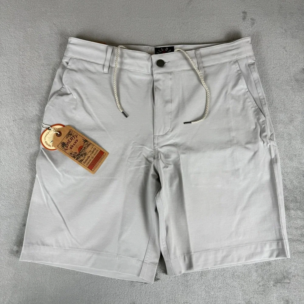 Faherty All-Day Shorts Mens 32 Stone Gray 9